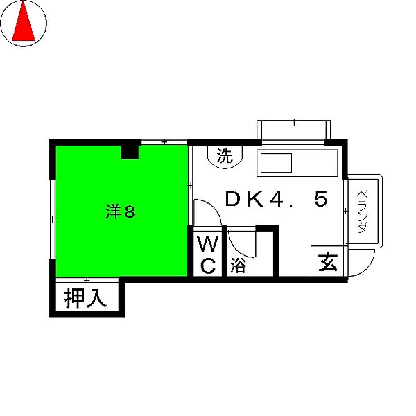 高道ハイツ ｜愛知県名古屋市中村区高道町６丁目(賃貸マンション1DK・1階・23.14㎡)の写真 その2