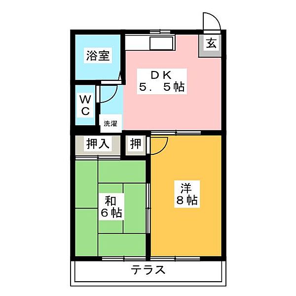 アネックス鬼頭 ｜愛知県名古屋市中村区宿跡町２丁目(賃貸アパート2DK・1階・38.95㎡)の写真 その2