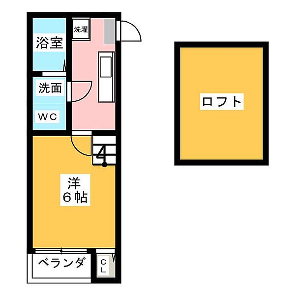 コーポ愛花夢 ｜愛知県名古屋市西区枇杷島４丁目(賃貸アパート1K・1階・21.54㎡)の写真 その2