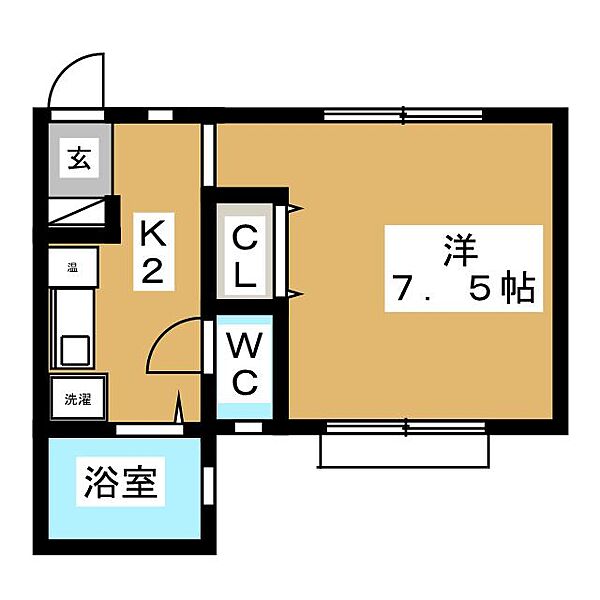 桂 ｜愛知県名古屋市西区枇杷島３丁目(賃貸アパート1K・2階・24.01㎡)の写真 その2