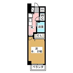 T’s Dream千原 4階1Kの間取り