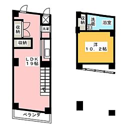 ＮＢＭ則武 10階1LDKの間取り