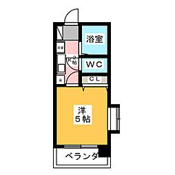 アネスト本陣 1Kの間取図画像