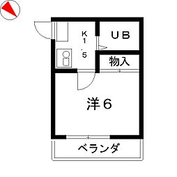 マイルストーン本陣1 1Kの間取図画像