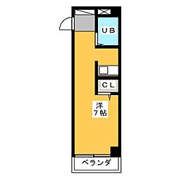 ジョイフル名古屋駅前 ワンルームの間取図画像