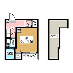 メゾン・フランク 1Kの間取図画像