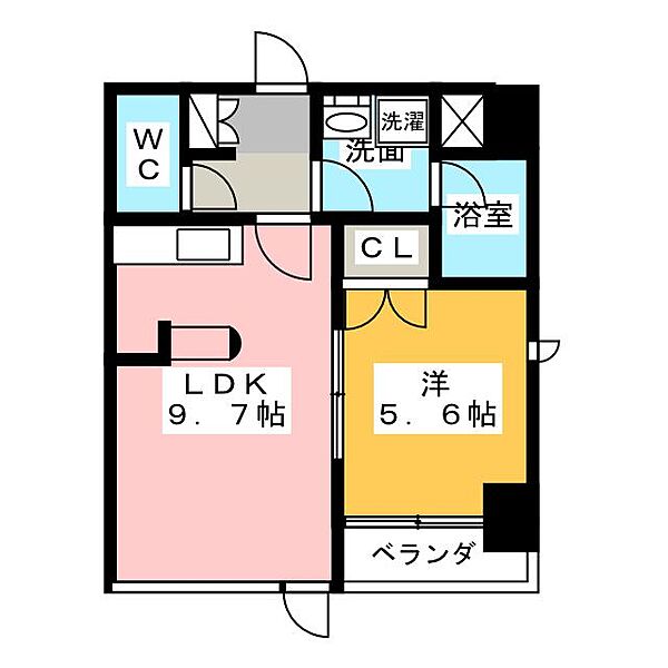 ヴィアンカ ｜愛知県名古屋市瑞穂区瑞穂通１丁目(賃貸マンション1LDK・6階・36.69㎡)の写真 その2