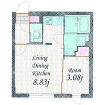 quador名古屋市大前 302 ｜ 愛知県名古屋市昭和区下構町１丁目12番4（賃貸マンション1LDK・3階・29.14㎡） その2