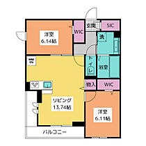 クープレット石川橋 303 ｜ 愛知県名古屋市昭和区荒田町４丁目13（賃貸アパート2LDK・3階・60.35㎡） その2