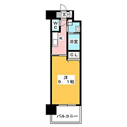 Ｇｏｋｉｓｏ　Ｔｅｒrａｃｅ 12階1Kの間取り
