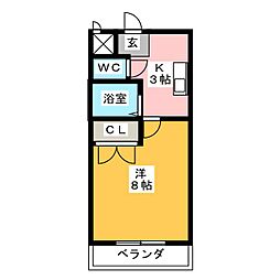MuseMizuho 1Kの間取図画像