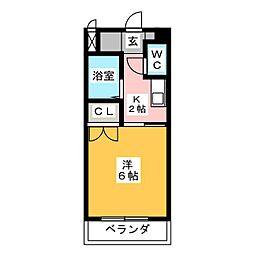 シーアイマンション川名 1Kの間取図画像