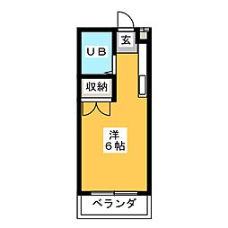 メゾン・ド・カンパーニュ ワンルームの間取図画像