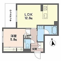 グランシード 1LDKの間取図画像