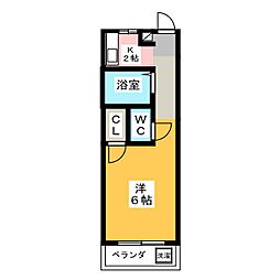 ネオ明治館 1Kの間取図画像