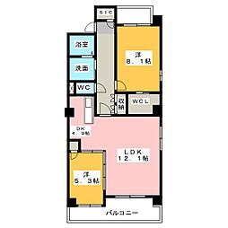 プライムメゾン御器所 2LDKの間取図画像