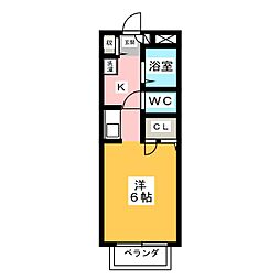 コーポセレーノ ワンルームの間取図画像