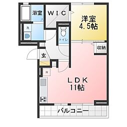 スリールEK 1LDKの間取図画像
