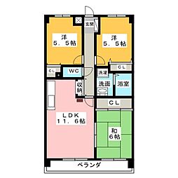 シティ・ライフ吹上 3LDKの間取図画像