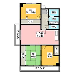 RESIDENCEGOKISOSQUARE 3LDKの間取図画像