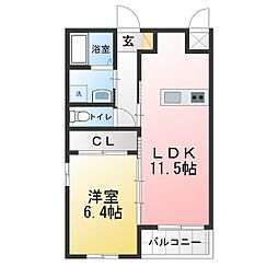 grandeur.s 1LDKの間取図画像