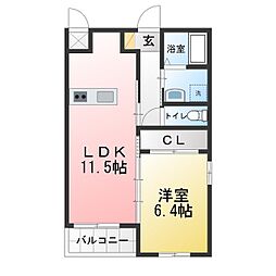 grandeur.s 1LDKの間取図画像