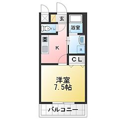 grandeur.s 1Kの間取図画像