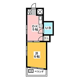 ティージェビバンテ 1DKの間取図画像