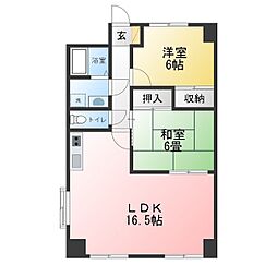 アーバン滝子 2LDKの間取図画像