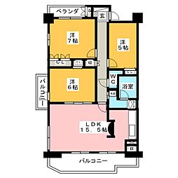 ステラートシティ桜山 3LDKの間取図画像