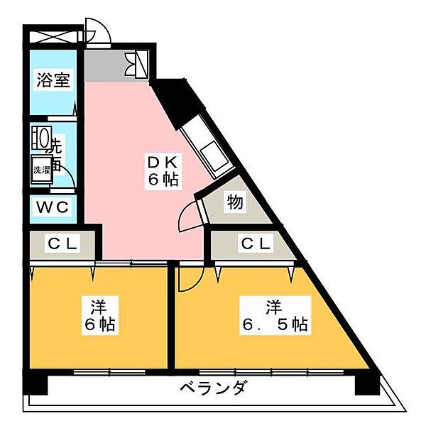 ロンシャン金山 ｜愛知県名古屋市中区金山１丁目(賃貸マンション2DK・8階・43.08㎡)の写真 その2