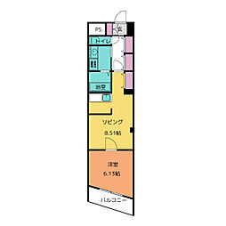 ＰＨＯＥＮＩＸ　ＫＡＮＡＹＡＭＡ 3階1LDKの間取り