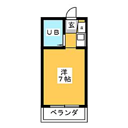 アーバン金山 3階ワンルームの間取り