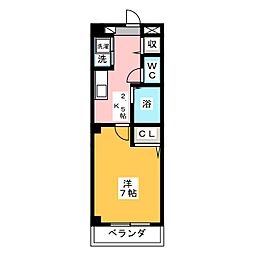 フィオーレ 1Kの間取図画像