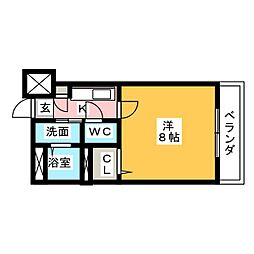 willDo金山正木 1Kの間取図画像