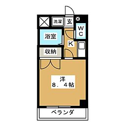 リエス金山 1Kの間取図画像