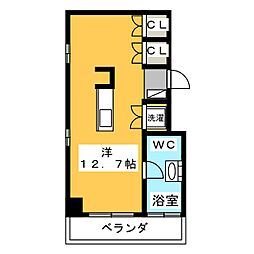 REGAROKANAYAMASta. ワンルームの間取図画像