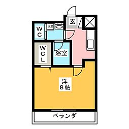 SDCourtKanayama 1Kの間取図画像