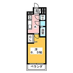 ファステート東別院シュプール 1Kの間取図画像