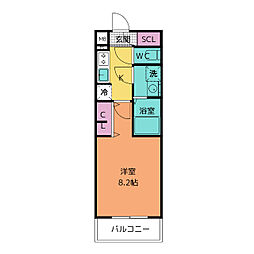 S-RESIDENCEKANAYAMAaltano 1Kの間取図画像