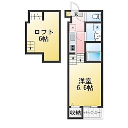 Crescita六番町 1Kの間取図画像