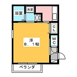 ユーフォニー日比野 1Kの間取図画像