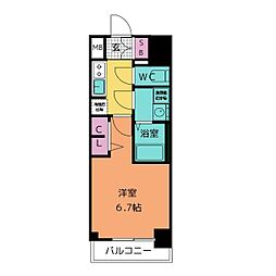 S-RESIDENCE熱田2 1Kの間取図画像