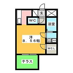 BRANCHE上前津FRERE 1Kの間取図画像