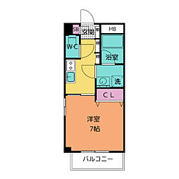 レジデンス東別院スクエア2 1Kの間取図画像