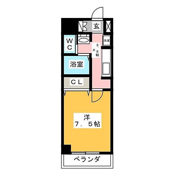 サンヒルズ新瑞橋 ｜愛知県名古屋市瑞穂区土市町２丁目(賃貸マンション1K・2階・24.71㎡)の写真 その2