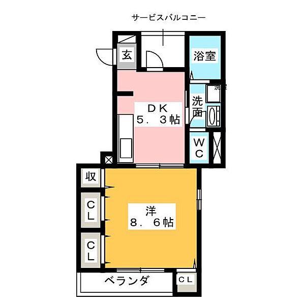 ポレーロ・トーリ ｜愛知県名古屋市南区菊住２丁目(賃貸アパート1DK・2階・36.08㎡)の写真 その2