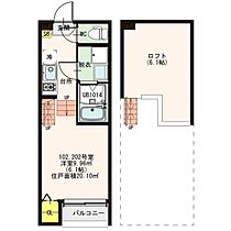 仮称)ハーモニーテラス呼続一丁目 202 ｜ 愛知県名古屋市南区呼続１丁目2023番1(仮)（賃貸アパート1R・2階・20.10㎡） その2