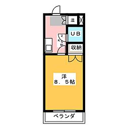 セピア・クレスト 1Kの間取図画像