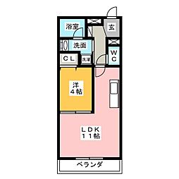 IARIM新瑞橋 1LDKの間取図画像